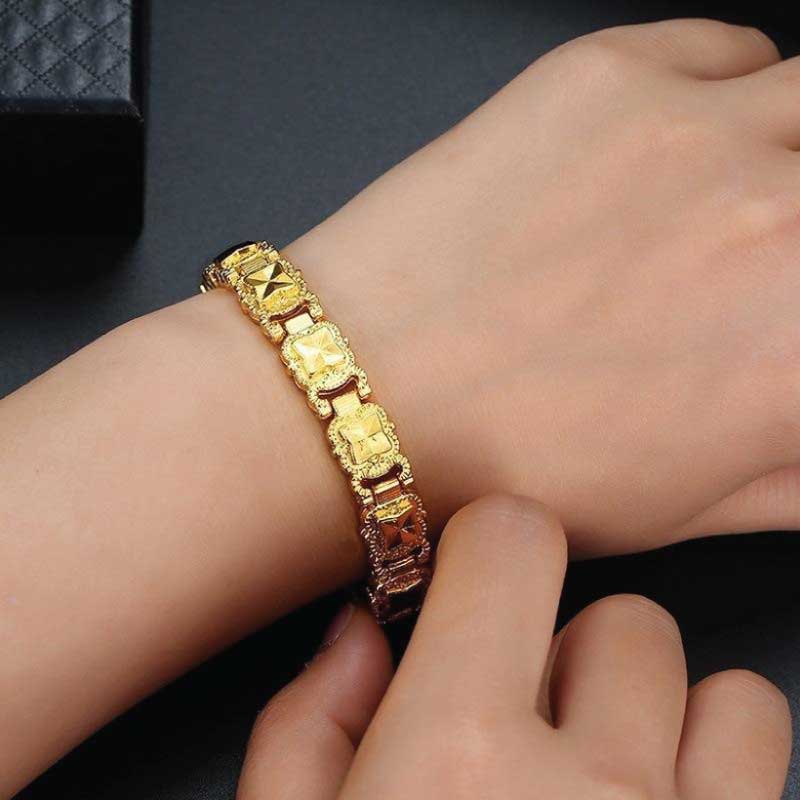 Bracelet Alloy Plating 18k Gold Magnetic Adjustable