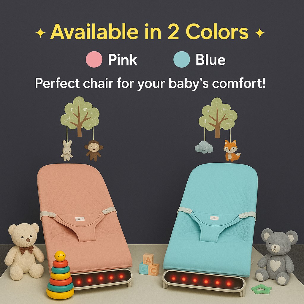 Premium Baby Swing & Rocker Chair with LED Lights and Built-in Speaker – For Boys & Girls (BC017)